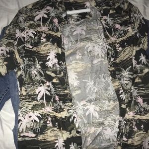 Divided tropical dress shirt